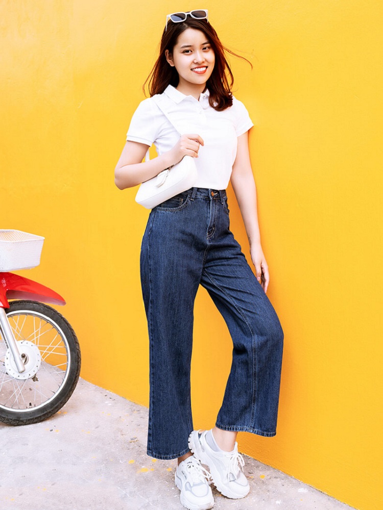 Áo polo nữ phối với quần gì