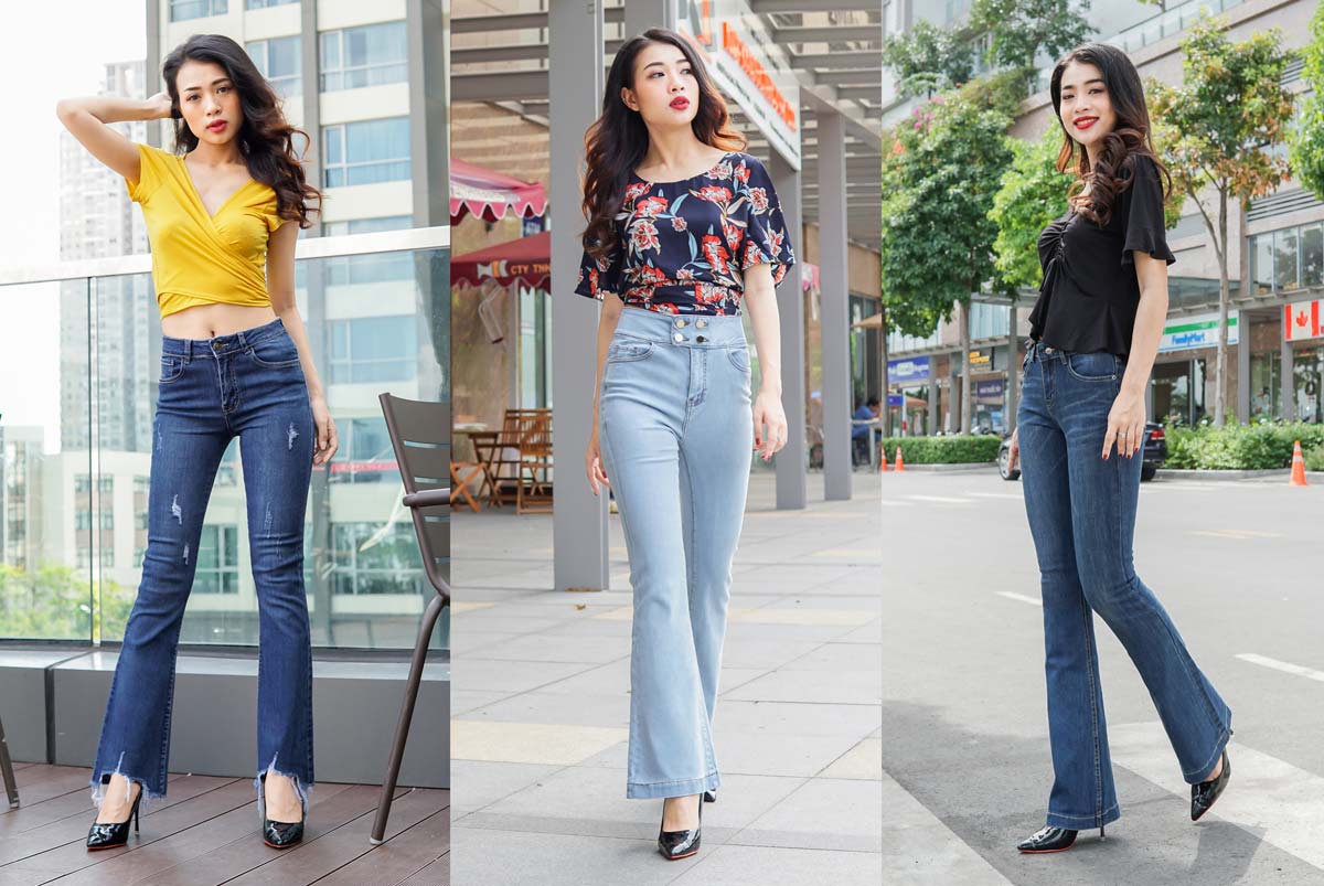 Jean ống loe - Phong cách thời thượng cho nàng tự tin