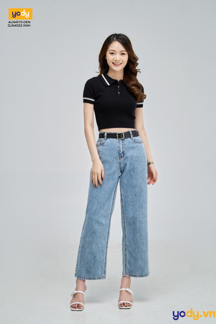 Cách phối đồ với quần jean ống rộng cực đẹp và trendy