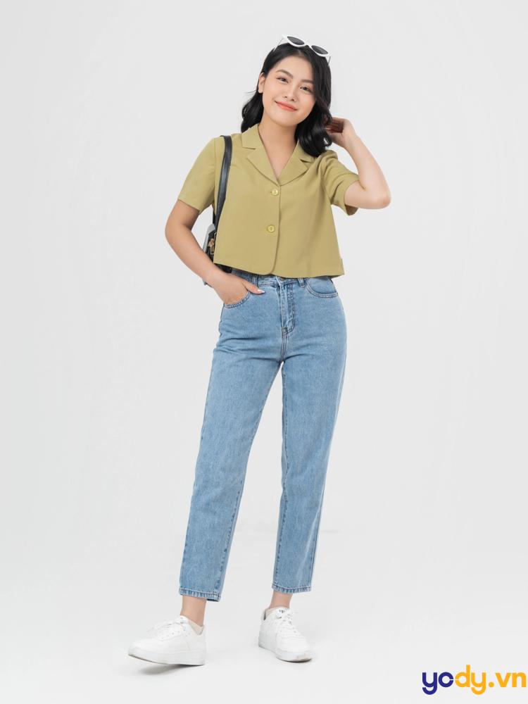 Cách phối đồ với quần jean ống rộng thời trang