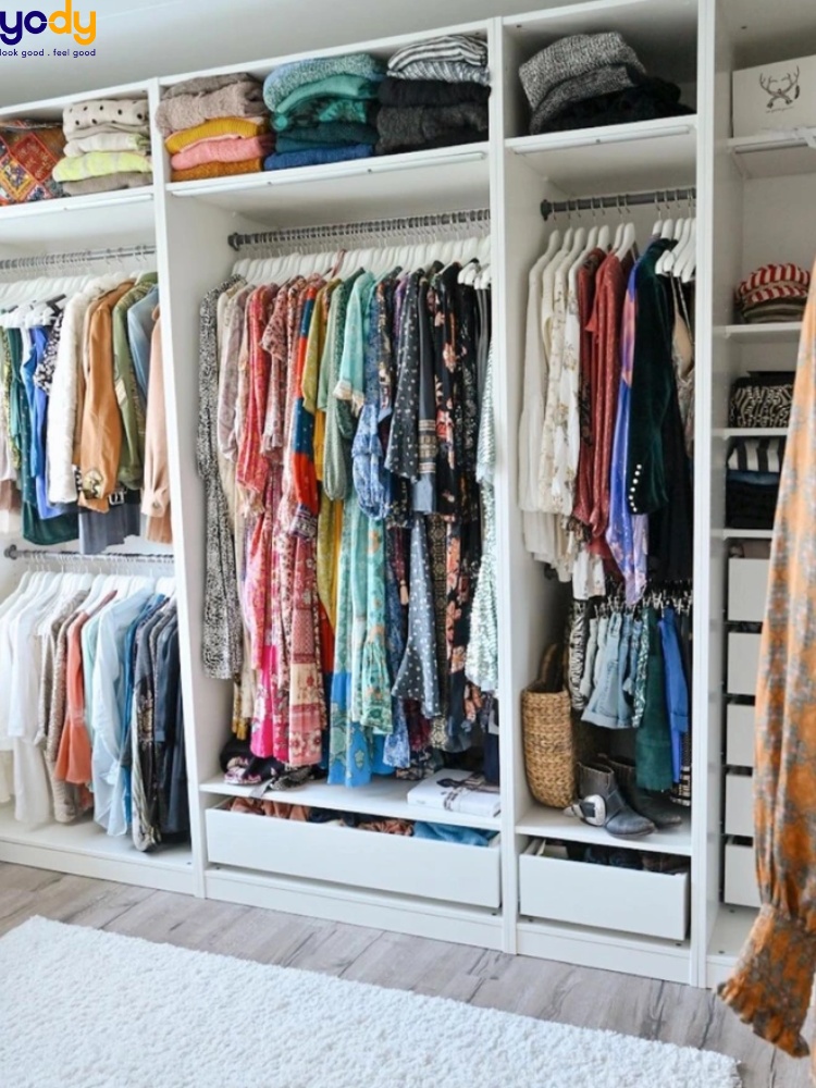 tiết kiệm không gian tủ quần áo