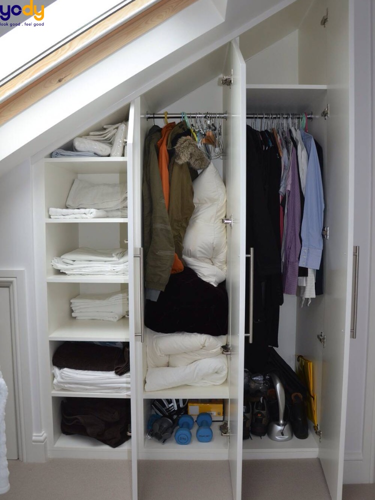 Cách tiết kiệm diện tích tủ quần áo