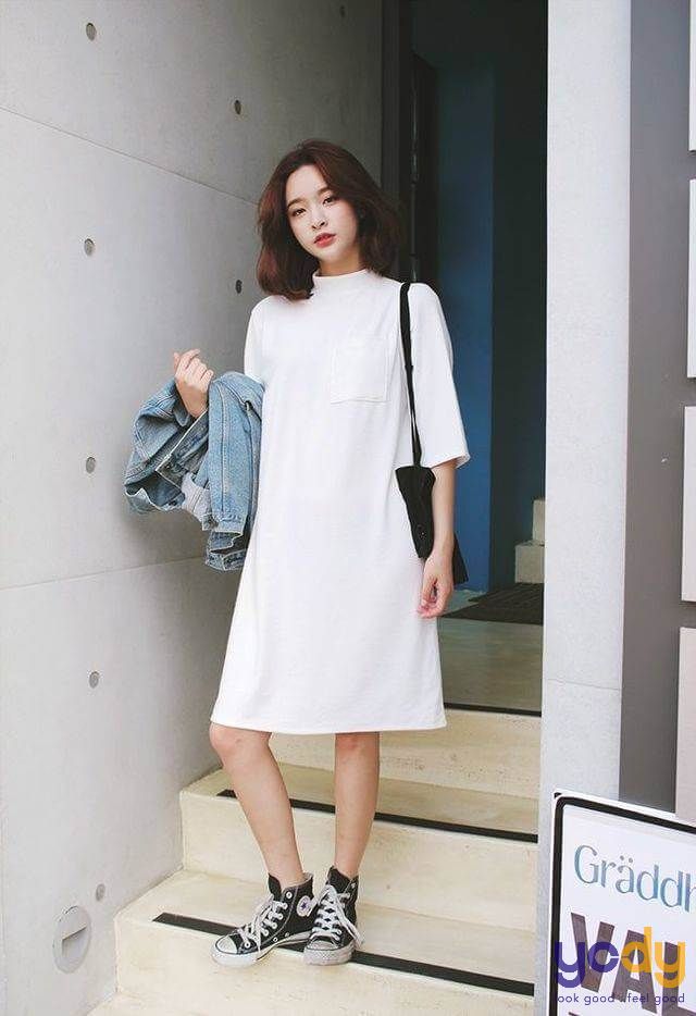 phối đồ với giày converse nữ