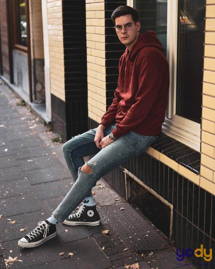 phối đồ với giày converse nam