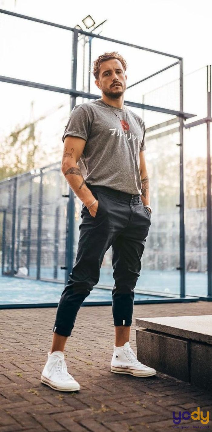 phối đồ với giày converse nam