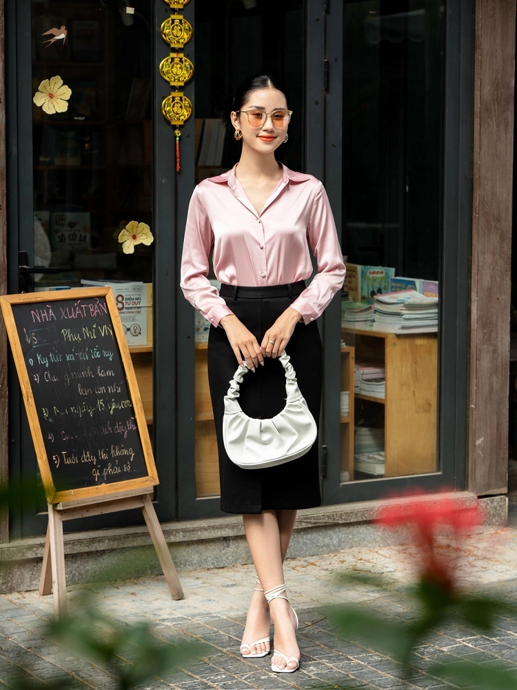 phối đồ dáng tam giác ngược