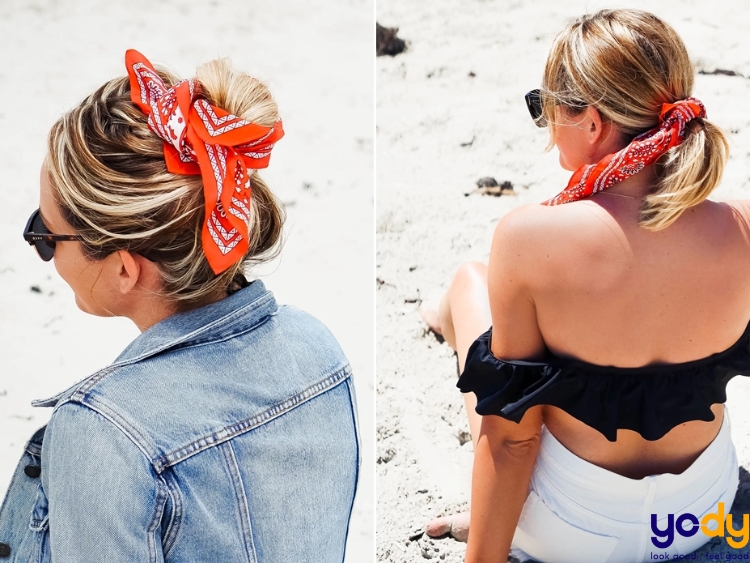 phối đồ với khăn bandana