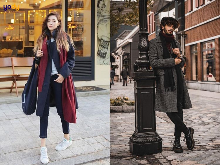 phối đồ với khăn quàng cổ