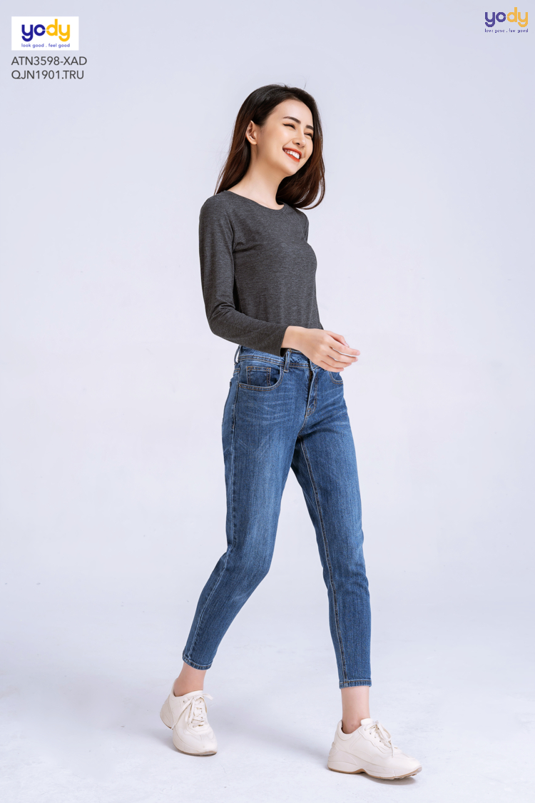 áo thun tay dài phối với quần gì