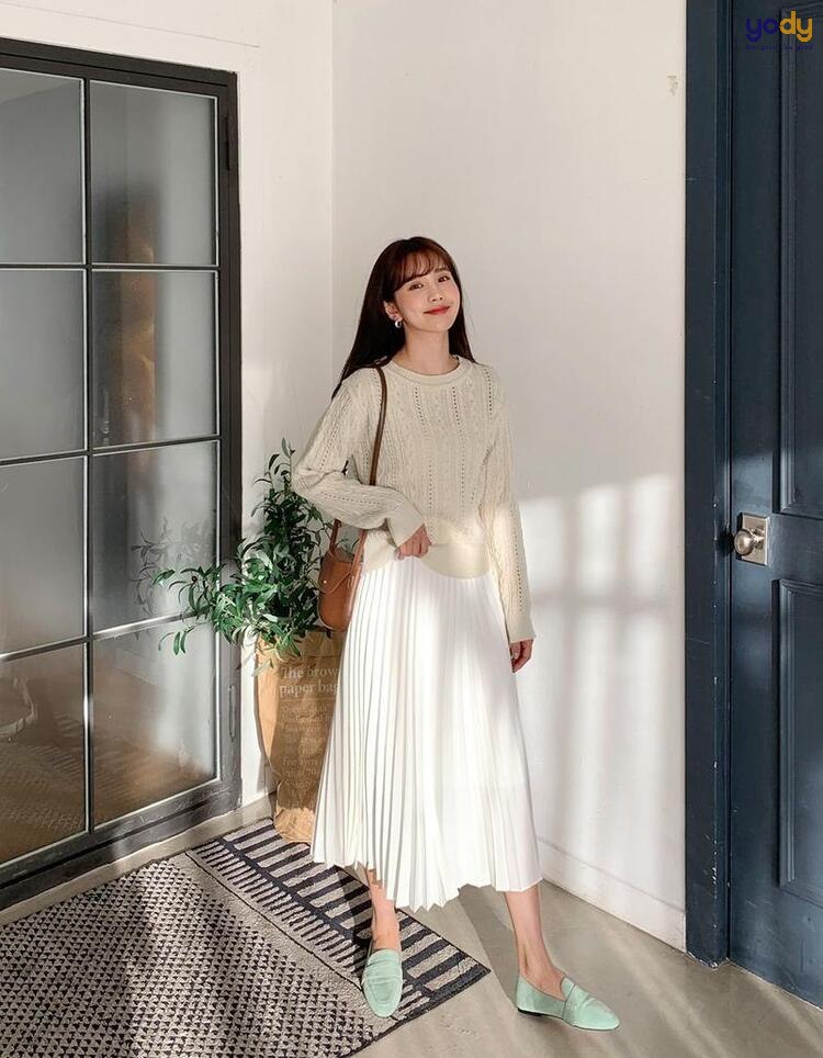 phối đồ với áo thun tay dài nữ