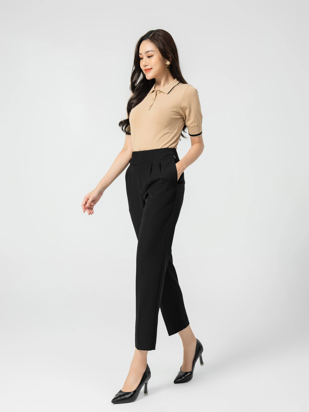 áo polo mix quần tây
