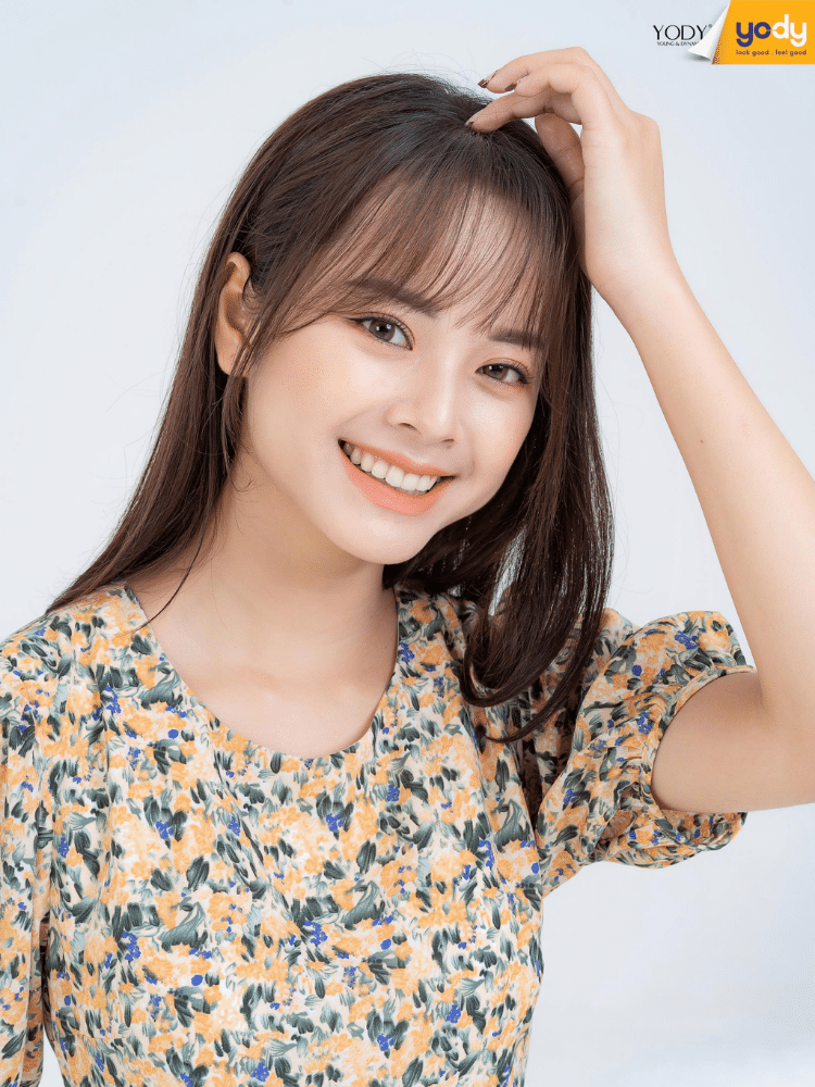 Đầm chân nhún đai eo
