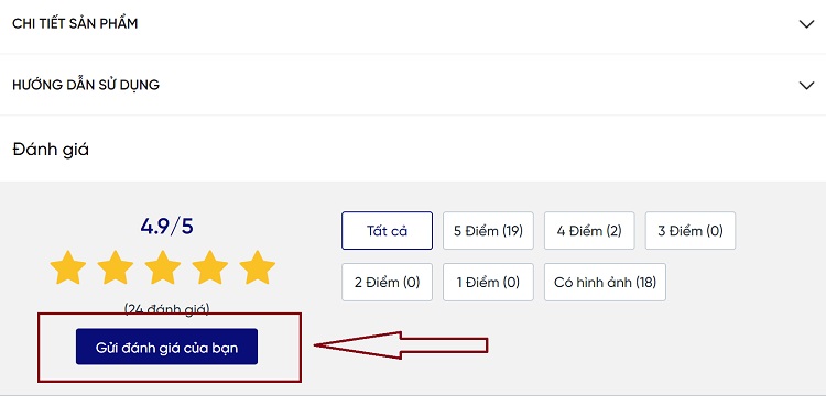 gửi đánh giá sản phẩm