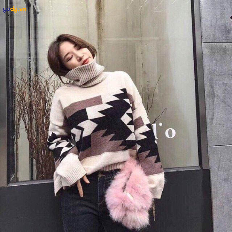 áo len thổ cẩm mặc với gì
