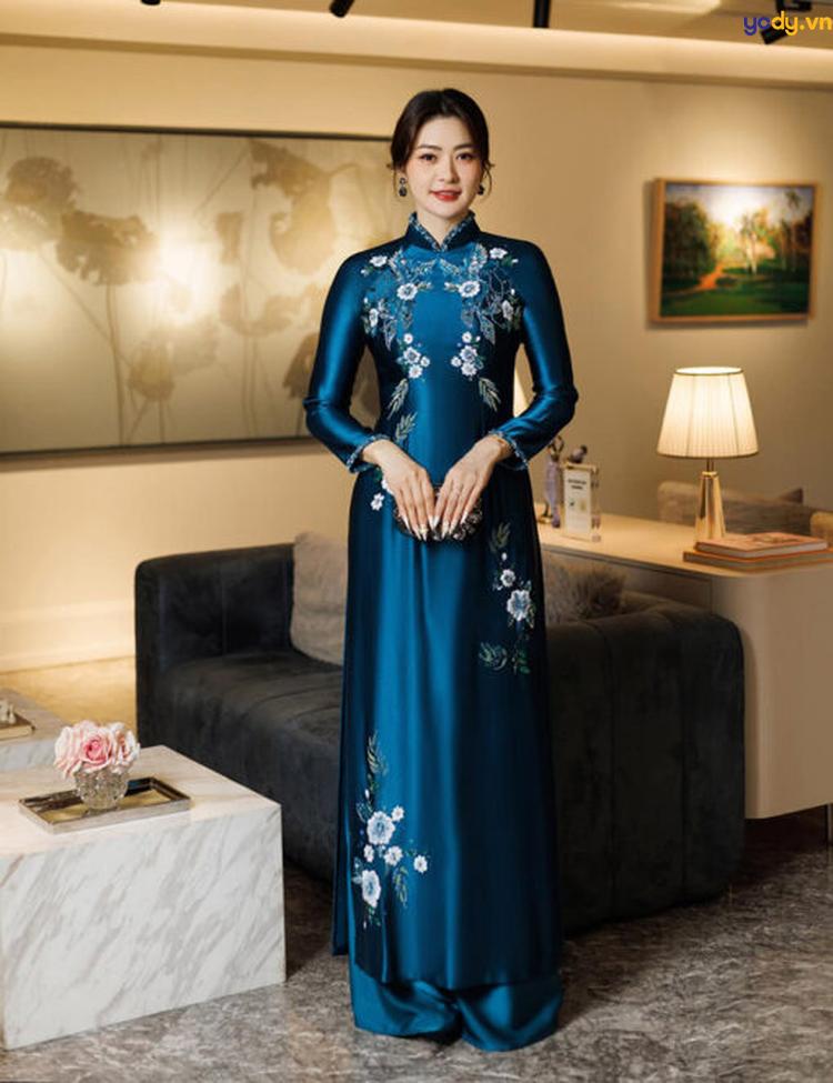 mẫu áo dài bà sui đẹp sang trọng