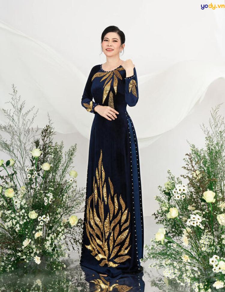 mẫu áo dài bà sui sang trọng