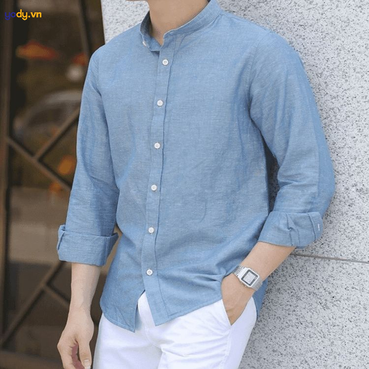áo sơ mi cổ đứng