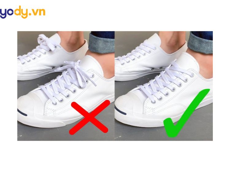 cách giấu dây giày
