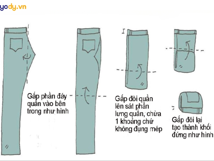 cách gấp quần tây không bị nhăn