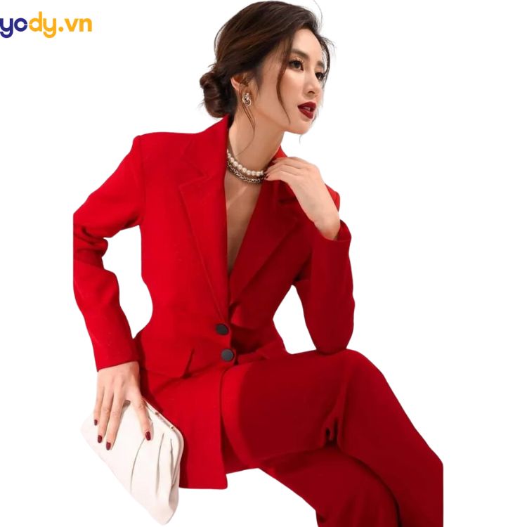 cách mặc vest nữ không bị già