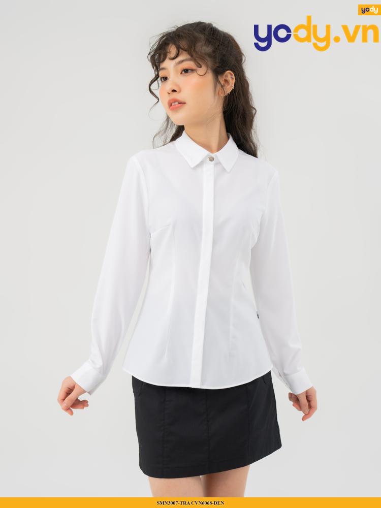 Cách phối đồ với áo sơ mi trắng nữ