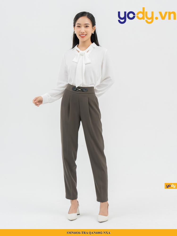 Cách phối đồ với áo sơ mi trắng nữ
