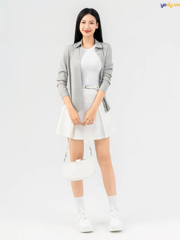 phối chân váy áo sơ mi
