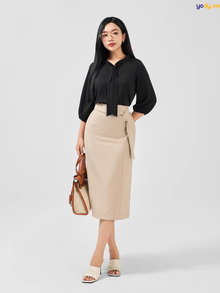 phối chân váy áo sơ mi