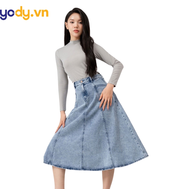 chân váy jean hàng hiệu