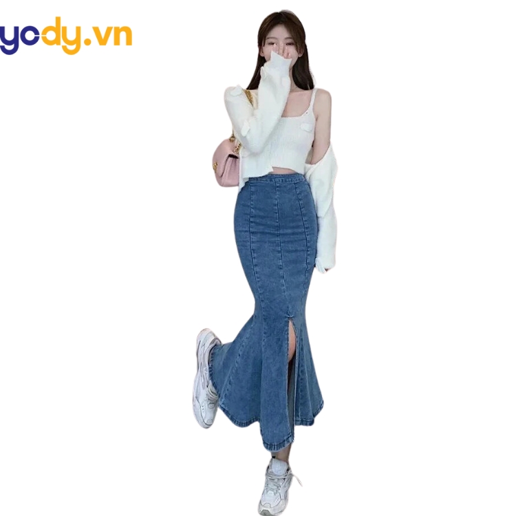 chân váy jean hàng hiệu