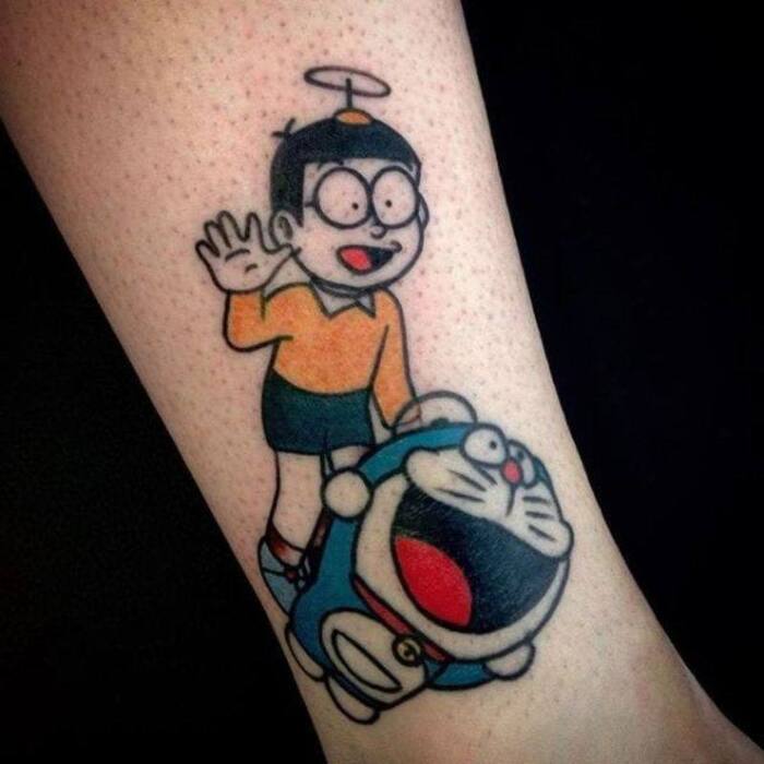 hình xăm doraemon