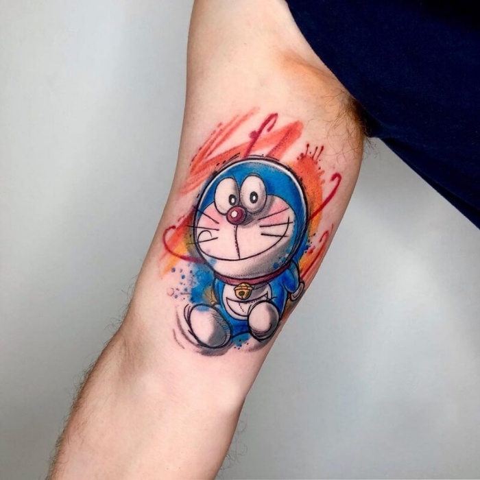hình xăm doraemon