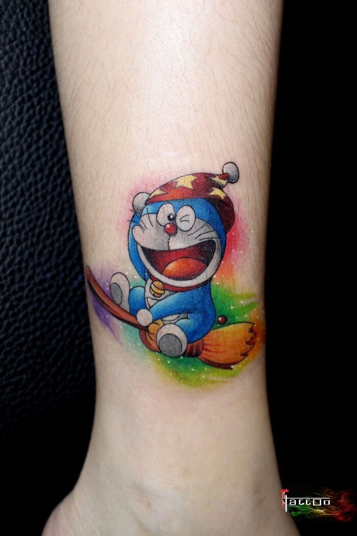 hình xăm doraemon