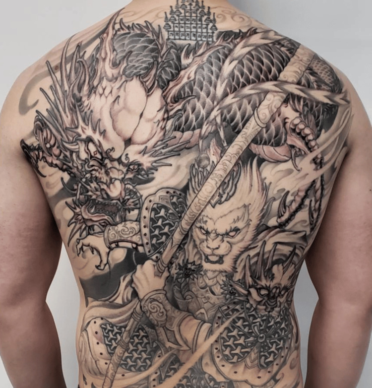 hình xăm tôn ngộ không