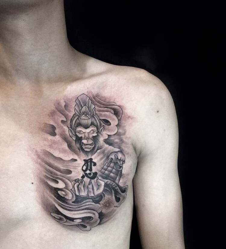 hình xăm tôn ngộ không