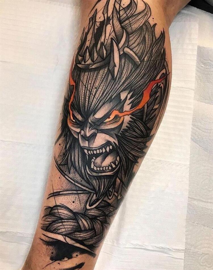 hình xăm tôn ngộ không