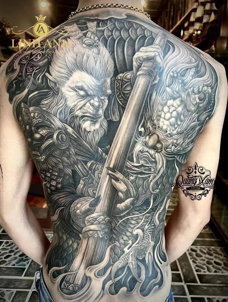 hình xăm tôn ngộ không