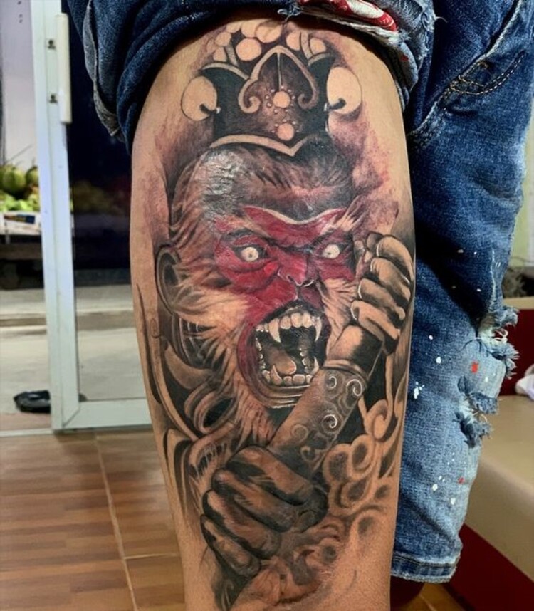 hình xăm tôn ngộ không