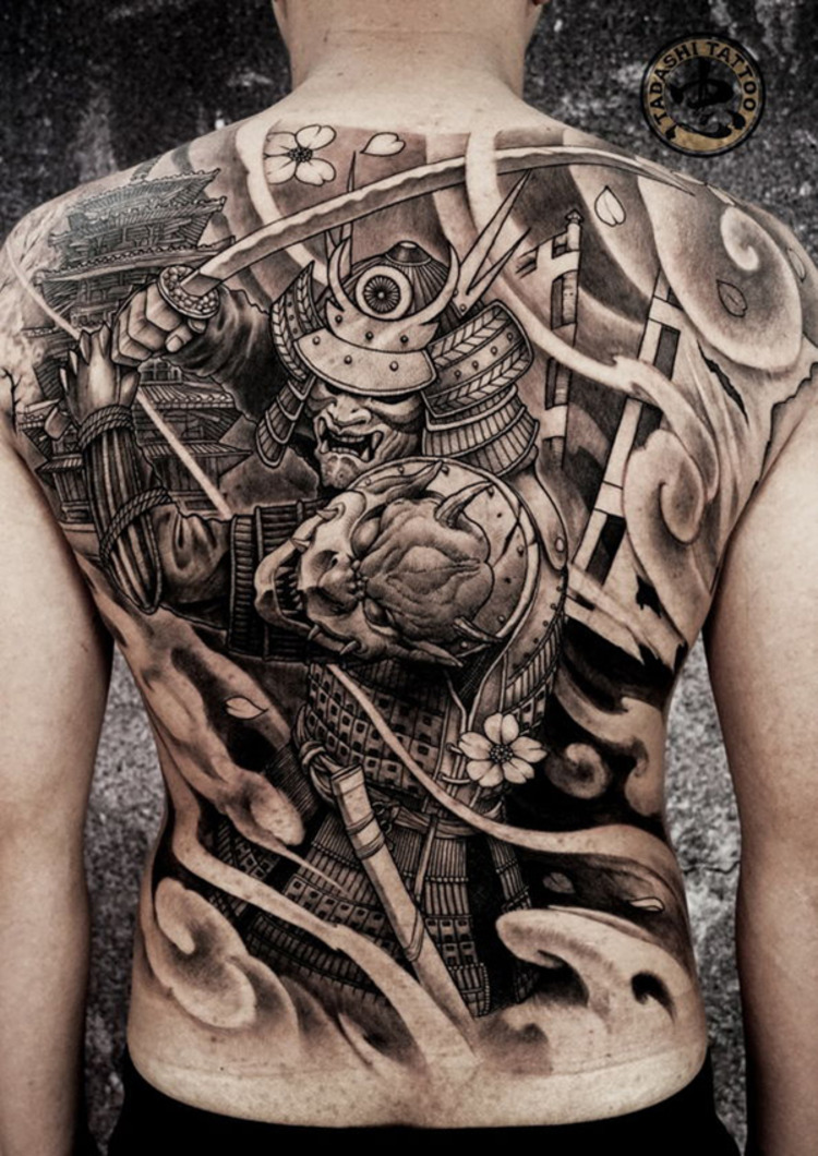 hình xăm samurai