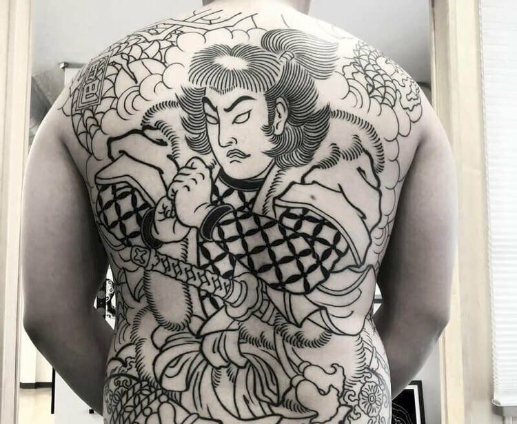 hình xăm samurai