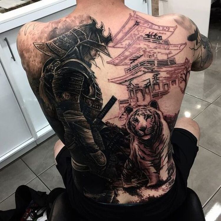hình xăm samurai