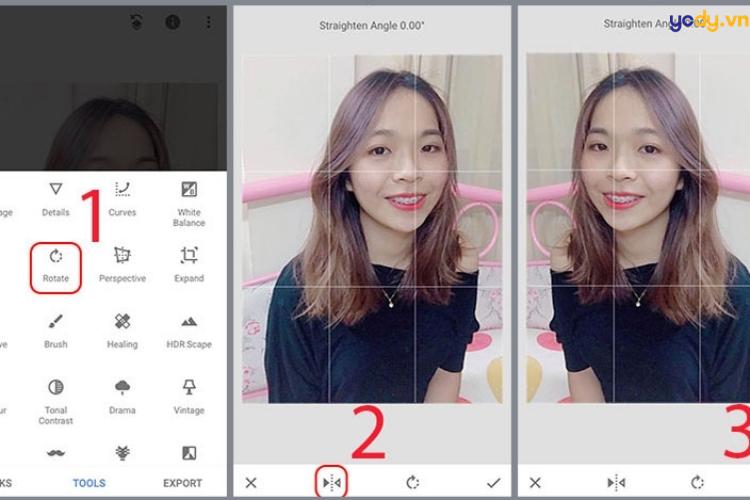 khuôn mặt bị lệch khi chụp ảnh
