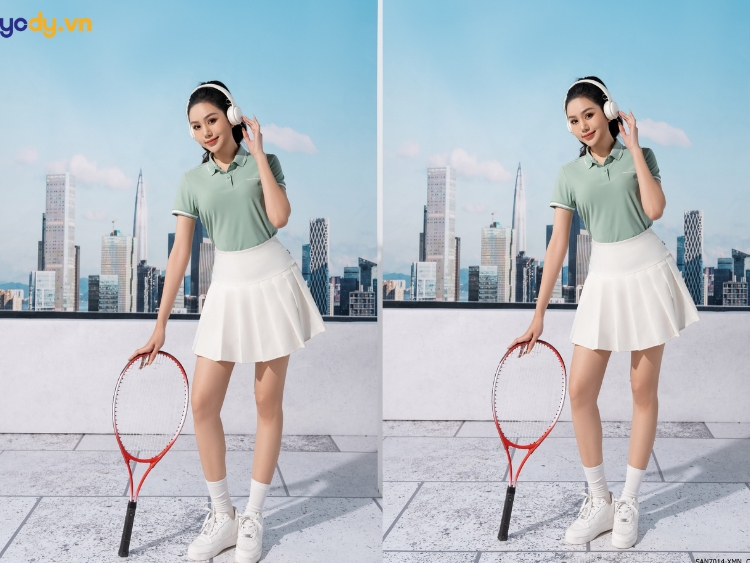 mặc váy đi giày thể thao