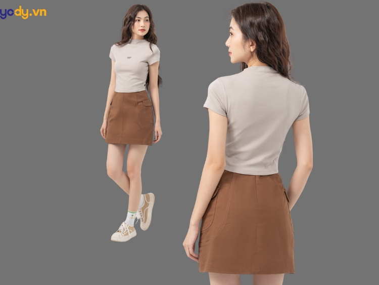 mặc váy đi giày thể thao
