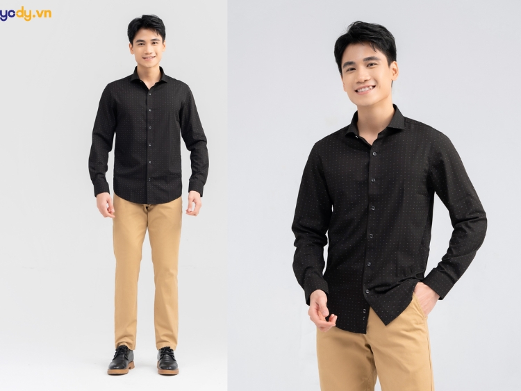 Mặc áo sơ mi đen đi đám cưới