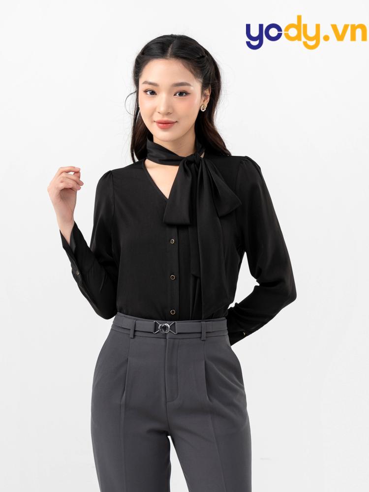 mẫu áo sơ mi nữ đẹp cho người béo bụng