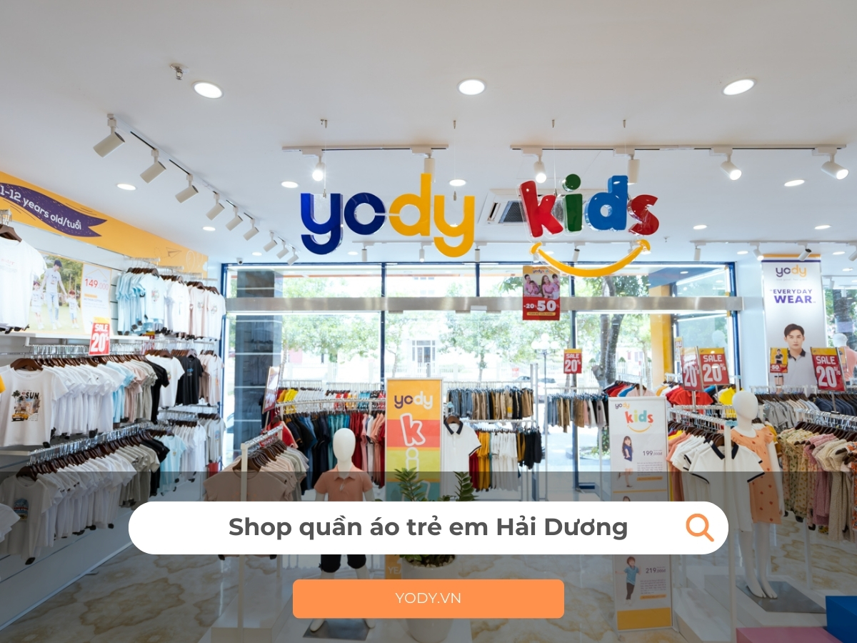 CỬA HÀNG THỜI TRANG TRẺ EM HẢI DƯƠNG TRƯNG BÀY SẢN PHẨM GỌN GÀNG BẮT MẮT THU HÚT PHỤ HUYNH