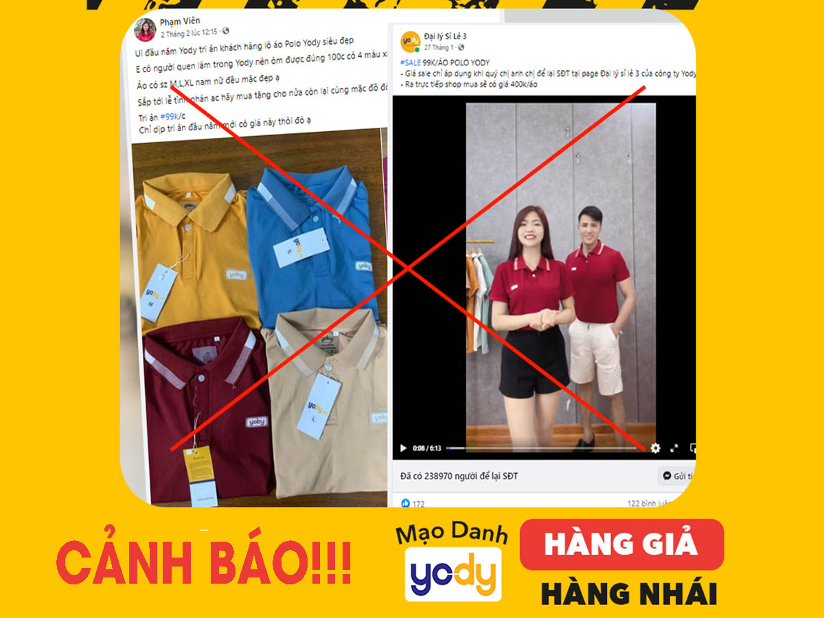 Bài viết -  CẢNH BÁO: LỢI DỤNG HÌNH ẢNH CỦA YODY ĐỂ LỪA ĐẢO 