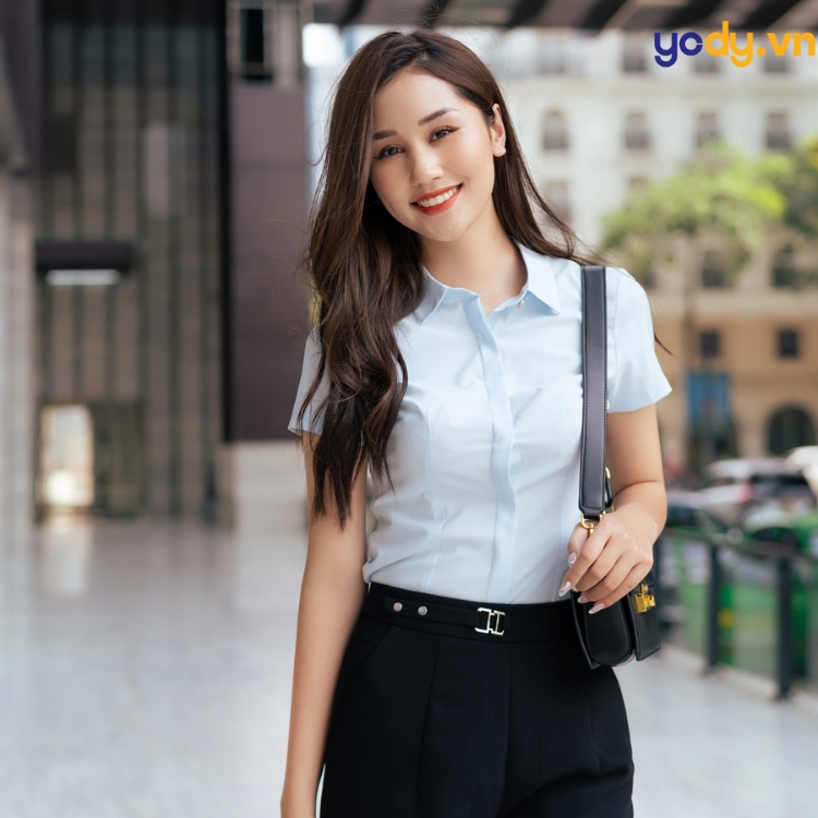 cách phối đồ với áo sơ mi nữ