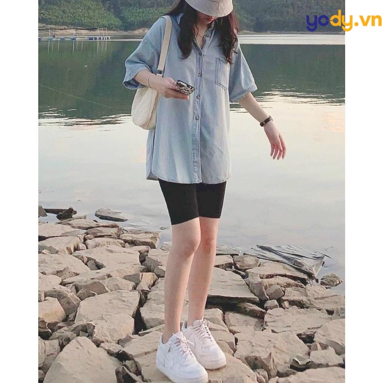 cách phối đồ với áo sơ mi nữ